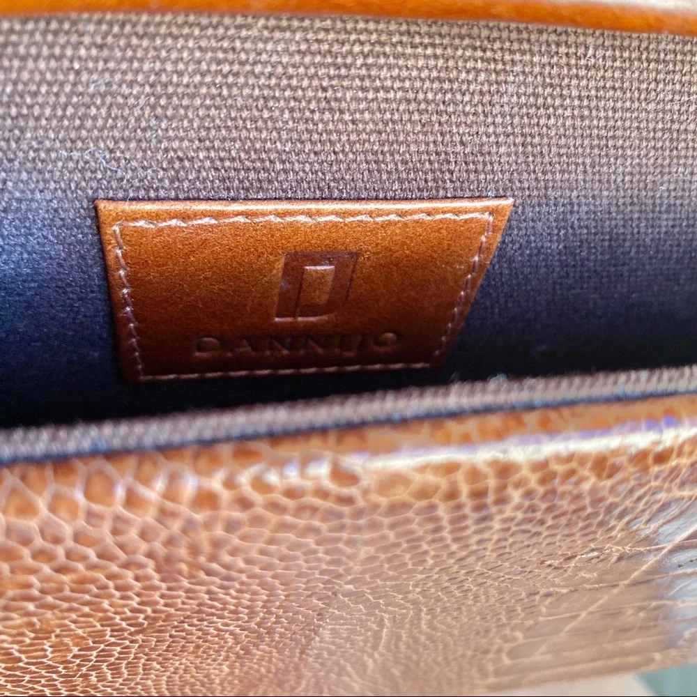 Dannijo Stingray & Alligator Leather Crossbody Box Bag Tan Purse - Picture 5 of 8